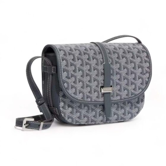 Grey Goyard bag by Central ae, featuring the iconic pattern and sleek design, perfect for stylish everyday use.