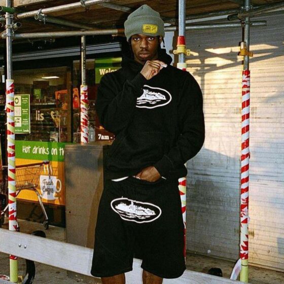 Black Corteiz Alcatraz hoodie featuring a stylish design and comfortable fit, perfect for casual wear.