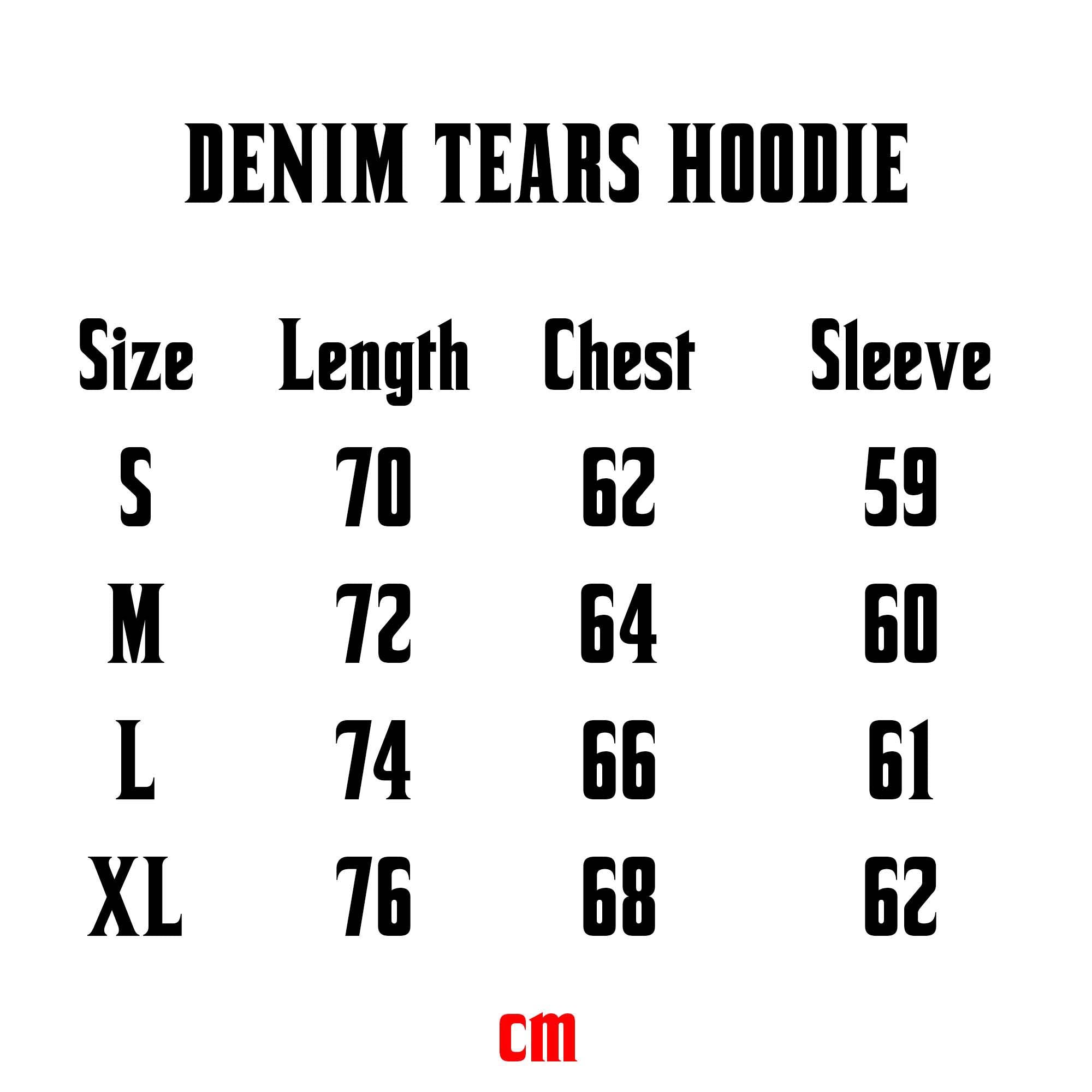 Black hoodie from Central AE featuring denim tears design and a cotton wreath graphic.
