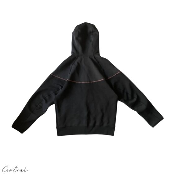 Nike x Central Cee Tech Fleece in gray showcasing relaxed fit and soft fabric, perfect for casual wear.
