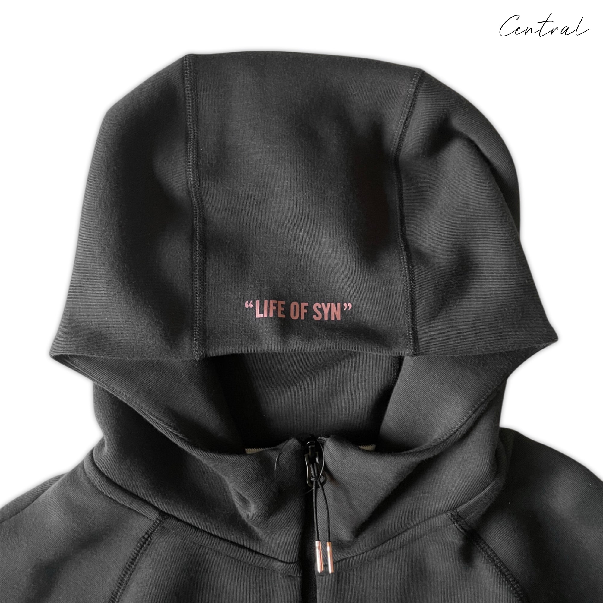 Nike x Central Cee Tech Fleece in gray, showcasing the brand logo and soft fabric texture, perfect for casual wear.