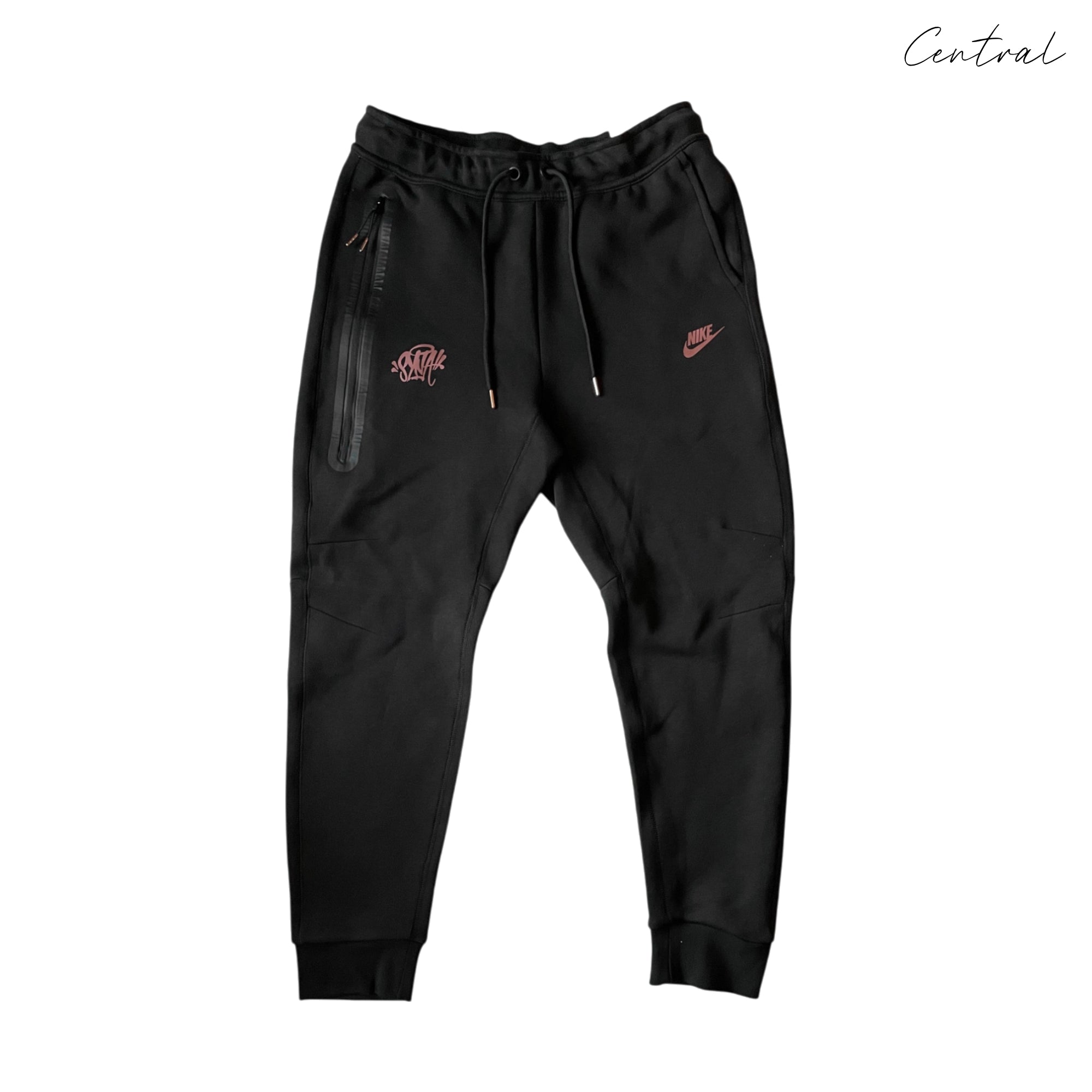 Nike x Central Cee Tech Fleece in gray with a modern design, featuring a hood and zip pockets for a stylish look.