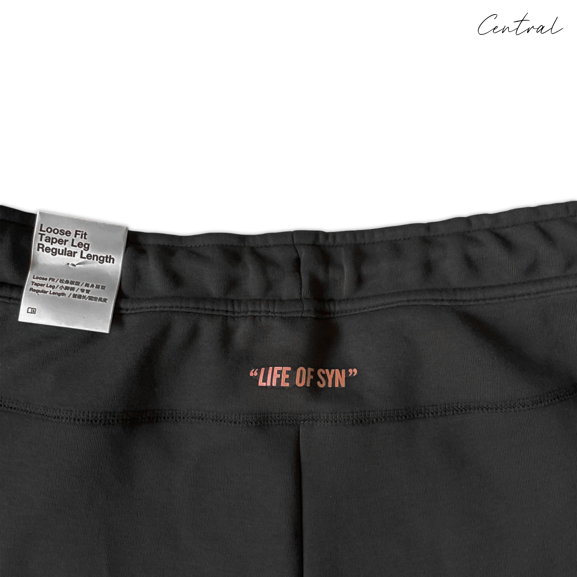 Nike x Central Cee Tech Fleece hoodie in black with logo detail and a relaxed fit, perfect for casual wear.