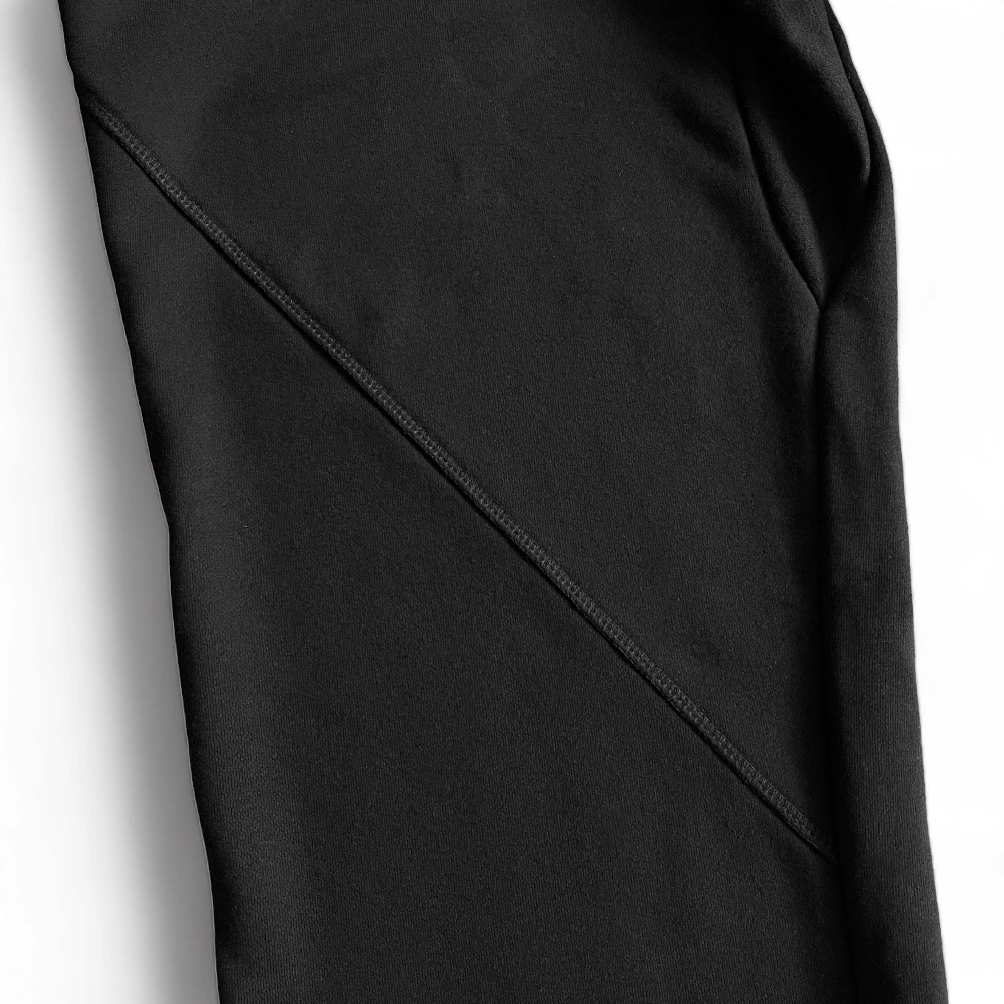 Black Corteiz Alcatraz sweatpants displayed on a flat surface, featuring a comfortable fit and stylish design.