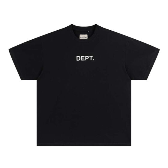 Black Gallery Dept Los Angeles T-shirt by Central ae, featuring a relaxed fit and distinctive graphic design.