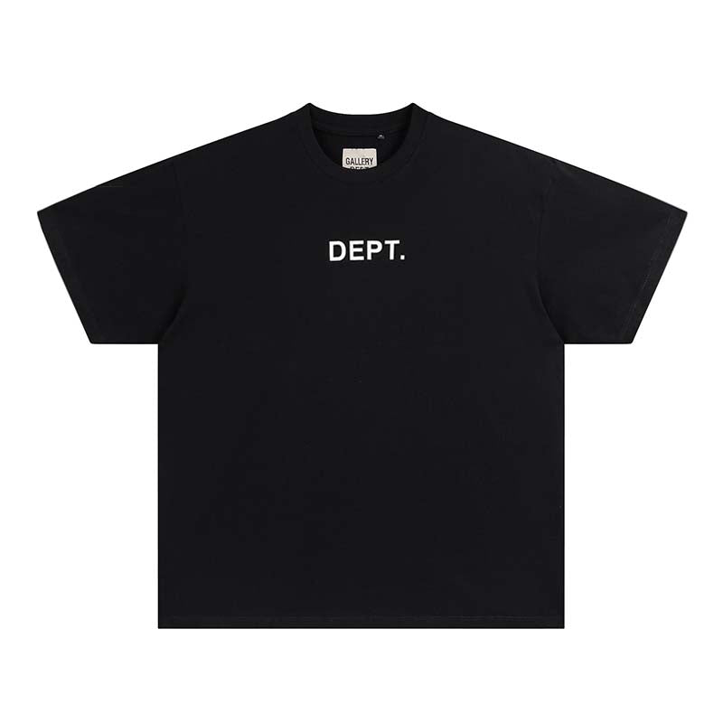 Black Gallery Dept Los Angeles T-shirt by Central ae, featuring a relaxed fit and distinctive graphic design.