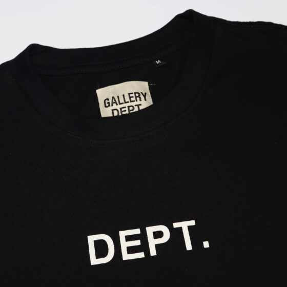Black Gallery Dept Los Angeles T-shirt by Central ae, featuring a relaxed fit and bold graphic design.