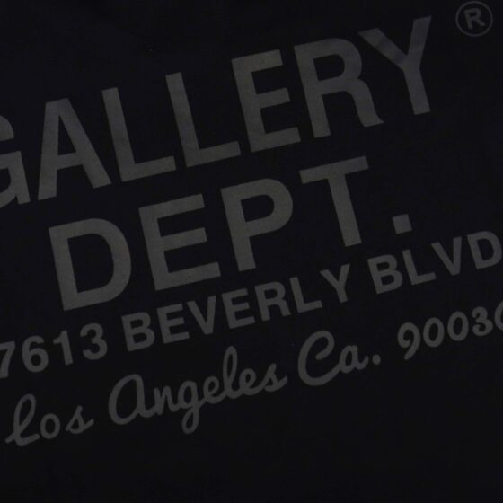 Black Gallery Dept Los Angeles T-shirt by Central ae, featuring a relaxed fit and unique graphic design.