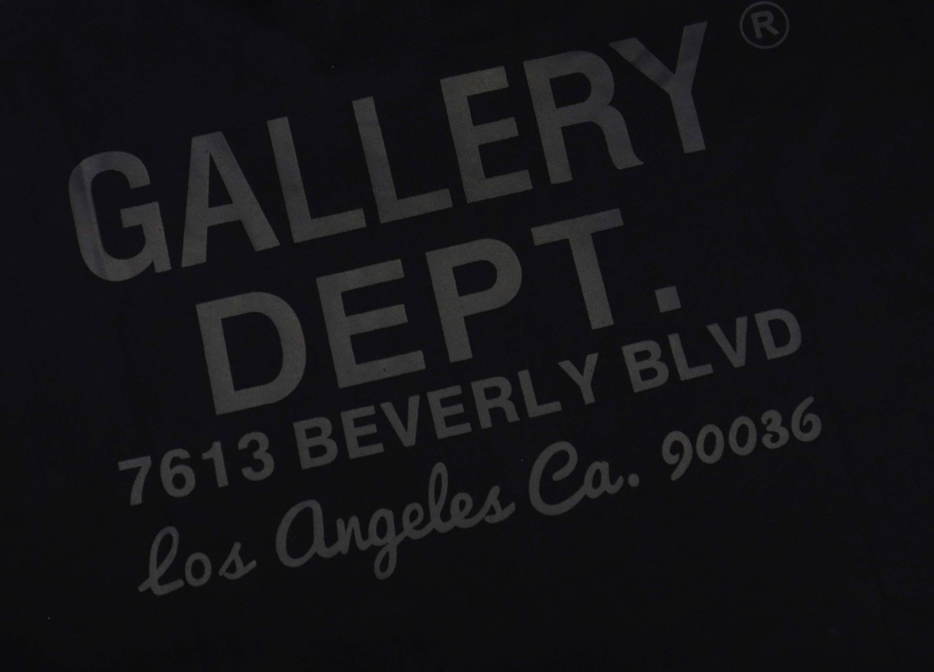 Black Gallery Dept Los Angeles T-shirt by Central ae, featuring a relaxed fit and unique graphic design.