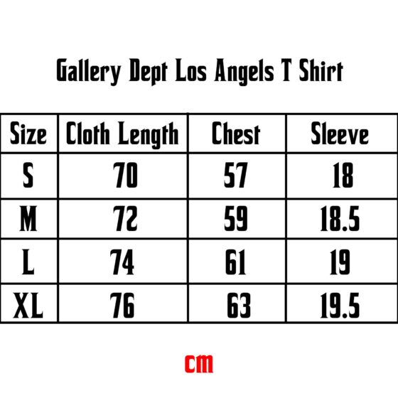 Black Gallery Dept Los Angeles T-Shirt by Central ae, featuring a relaxed fit and graphic design on the front.