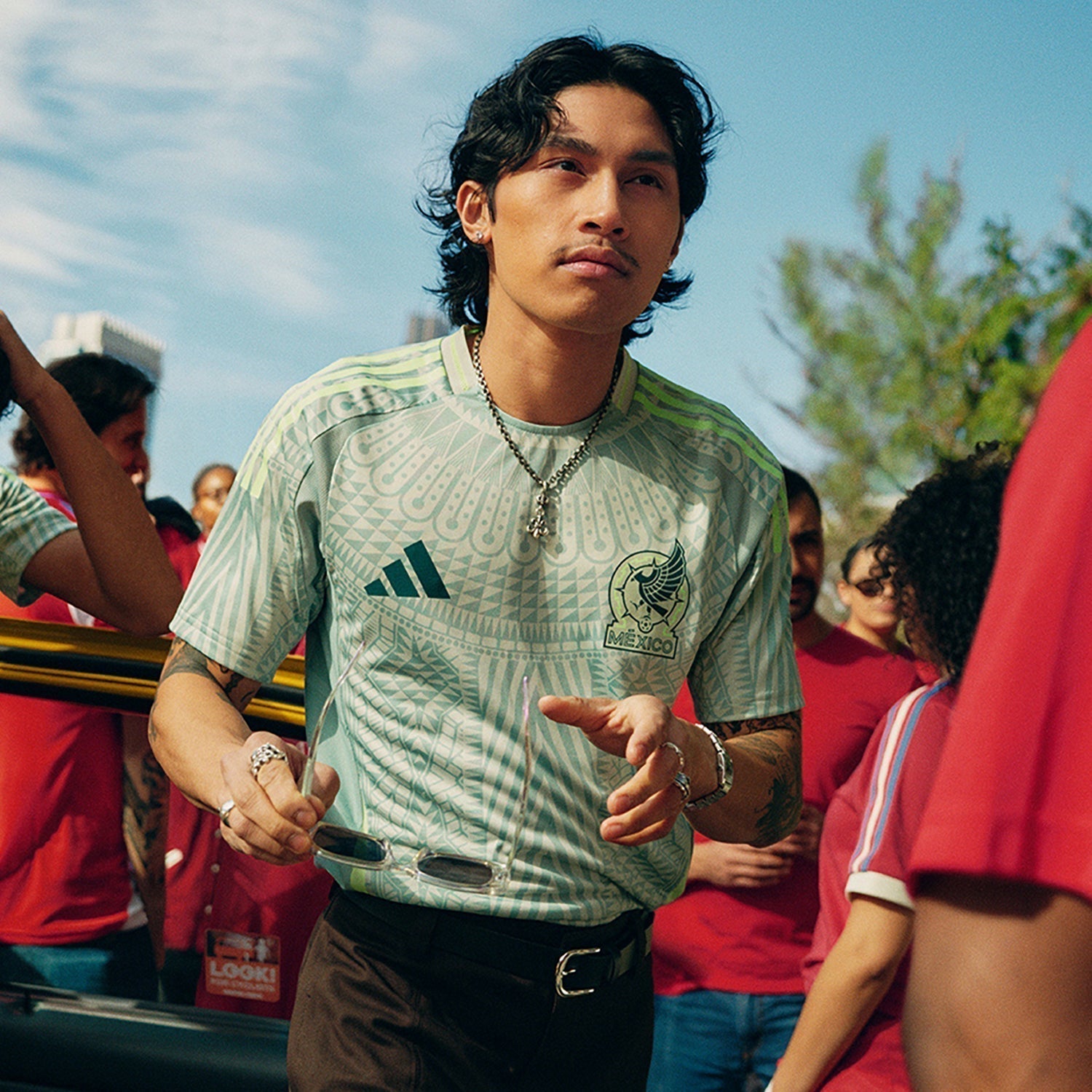 Mexico 2024/25 Away fan jersey featuring the team's colors and logo, displayed on a white background.