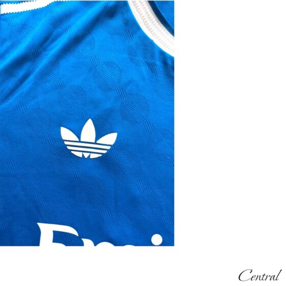 Real Madrid 25/26 third kit in player version, featuring team colors and logo, displayed on a mannequin.