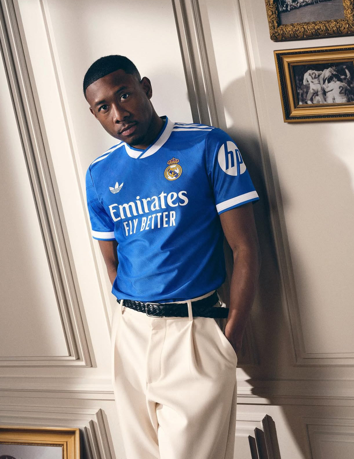 Real Madrid 25/26 third kit in vibrant colors, featuring player version details and the club's iconic crest.