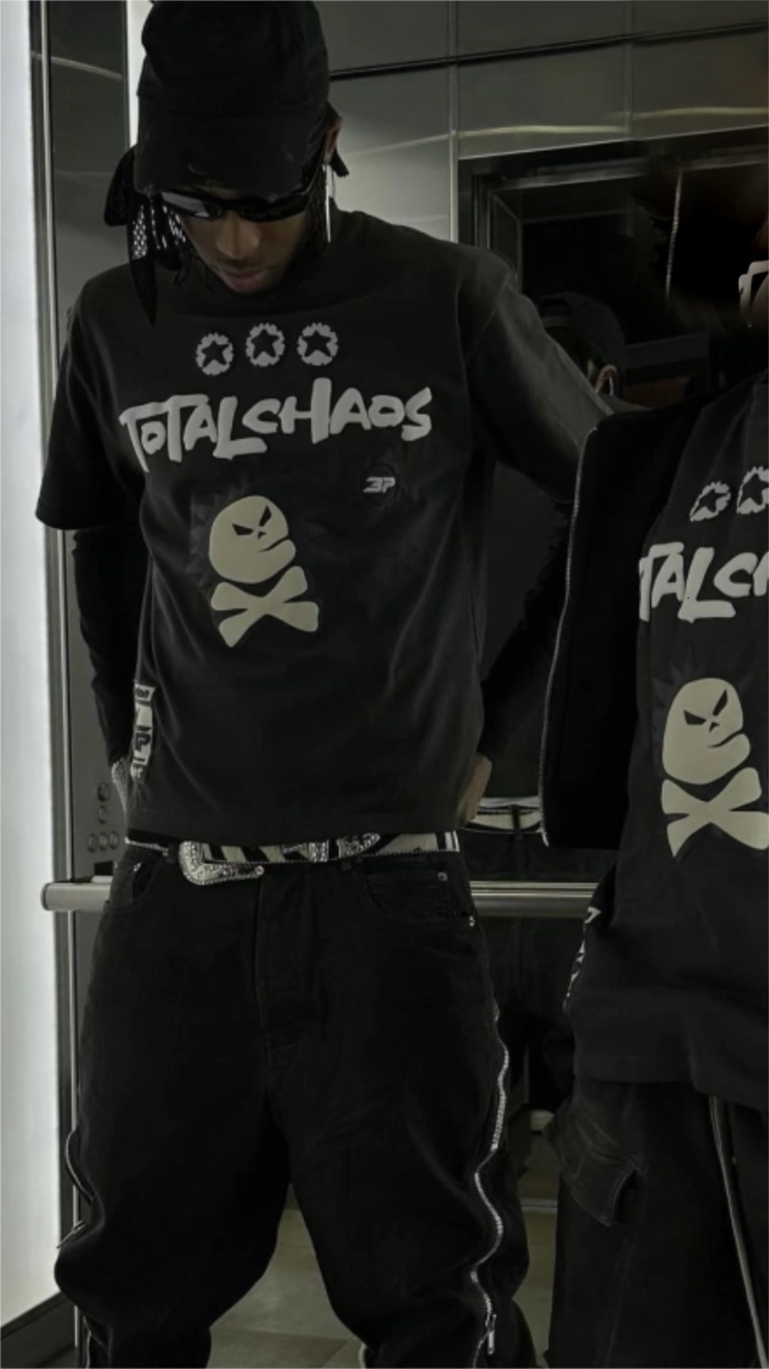Central ae Broken Planet Total Chaos T-shirt featuring a bold graphic design on a soft cotton fabric.