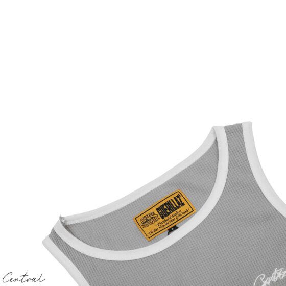 Corteiz Contrast Tank Top in black and white, featuring a relaxed fit and logo detail from Central ae.