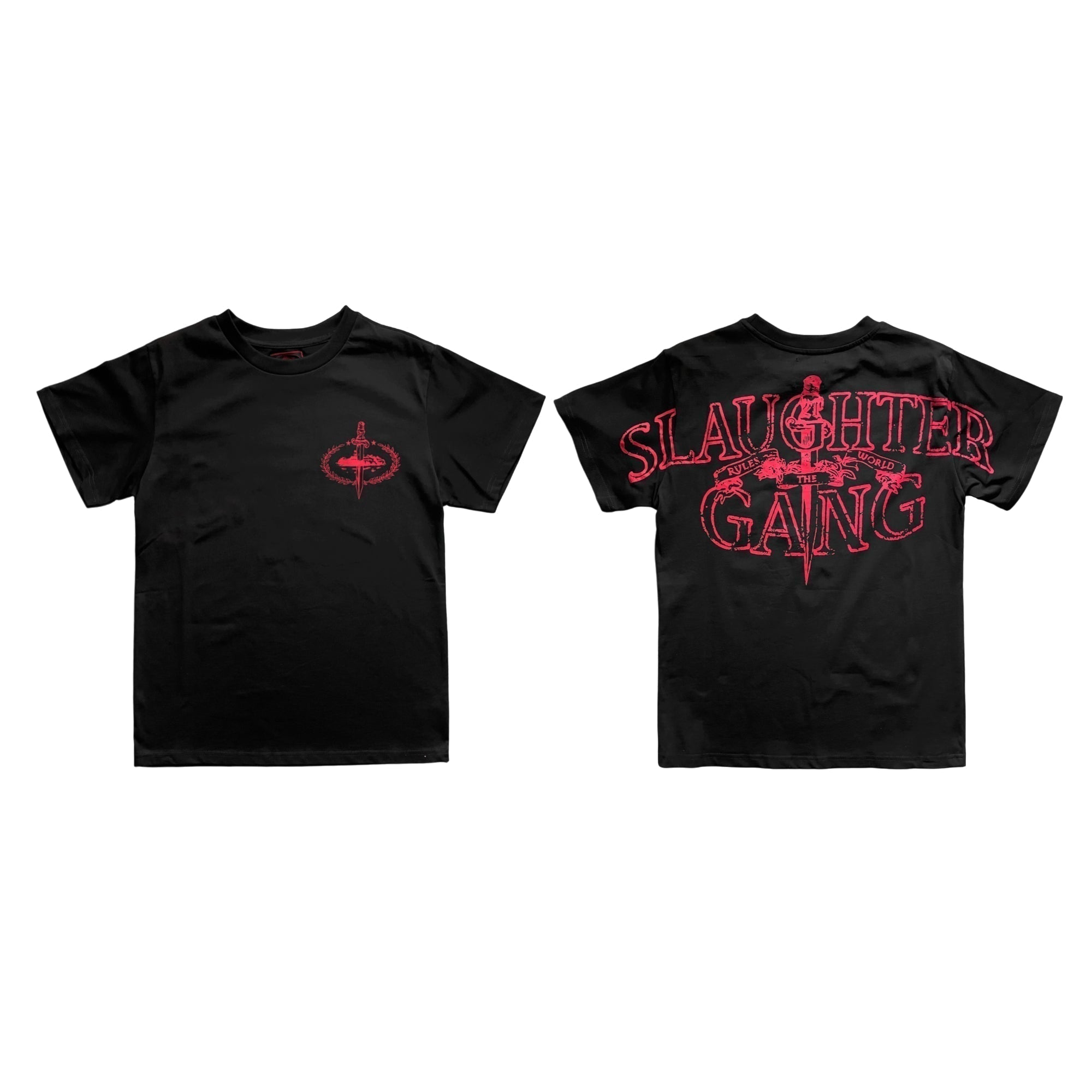Corteiz x Slaughter Gang 21 Savage T-shirt by Central ae featuring bold graphics and a comfortable fit.