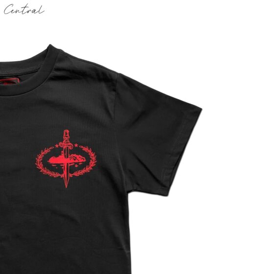 Corteiz x Slaughter Gang 21 Savage T-shirt featuring a graphic design on a black cotton fabric.