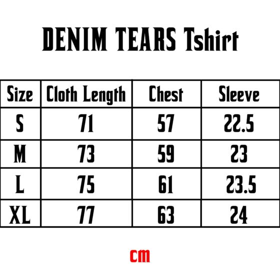 Central ae DENIM TEARS t-shirt featuring a unique graphic design on a classic fit.