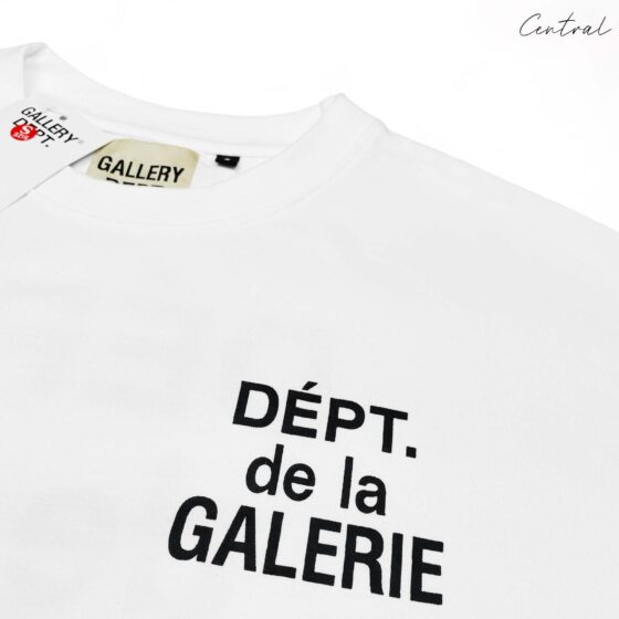 Gallery Dept. T-shirt featuring logo design on a light background, showcasing casual style by Central AE.