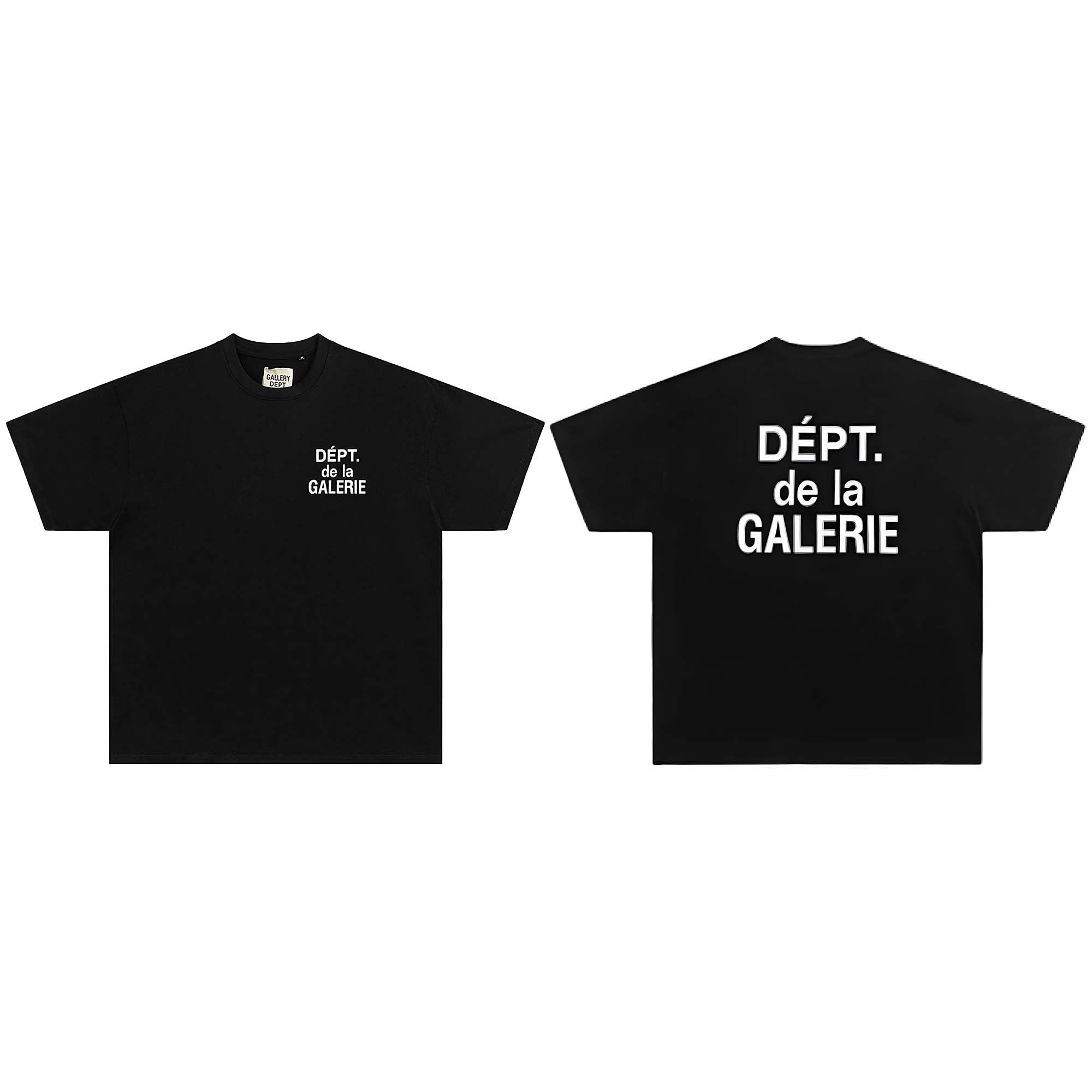 Black Gallery Dept. T-shirt by Central ae featuring a unique graphic design on soft cotton fabric.