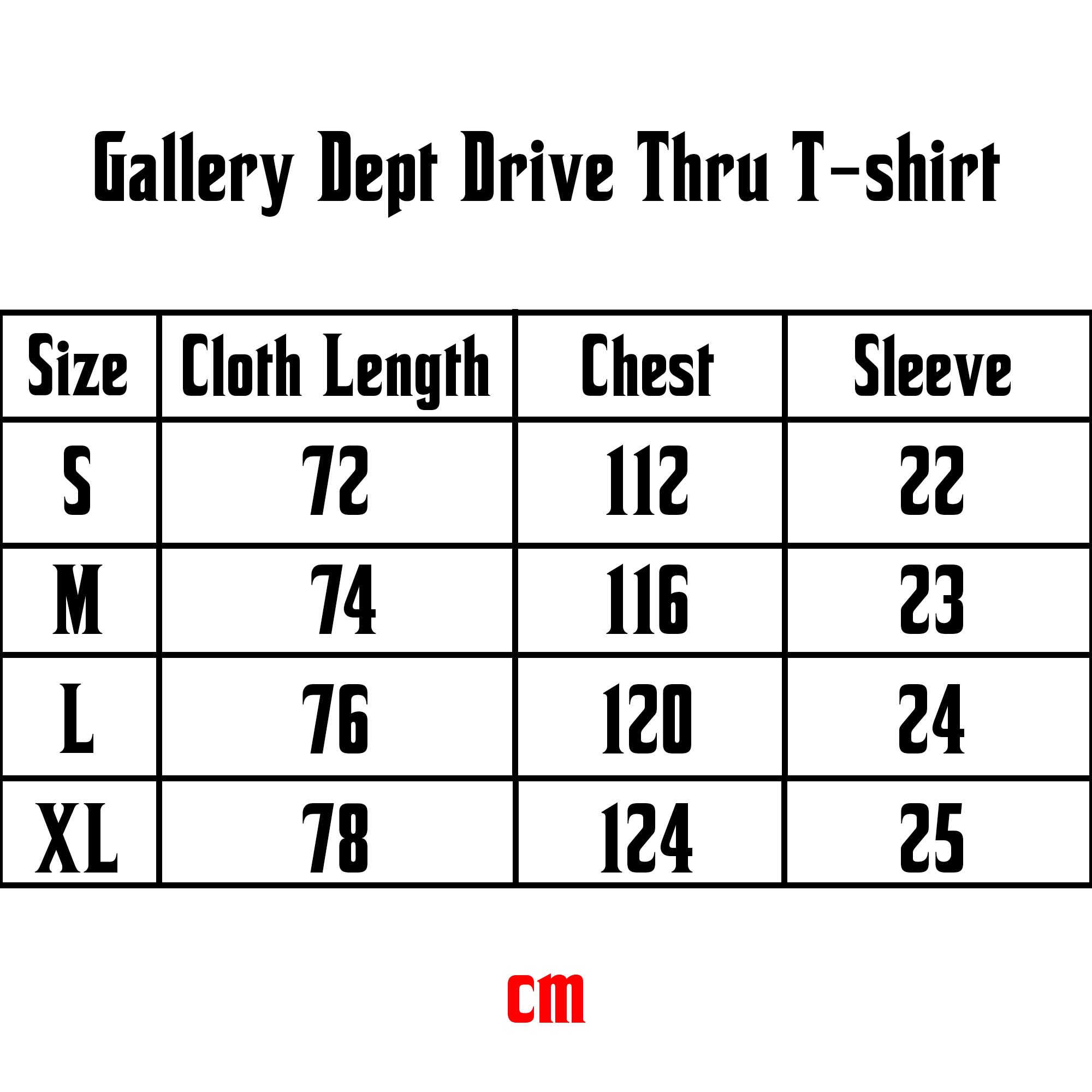 Gallery Dept Drive Thru T-shirt featuring bold graphic design on a casual fit, ideal for everyday wear.