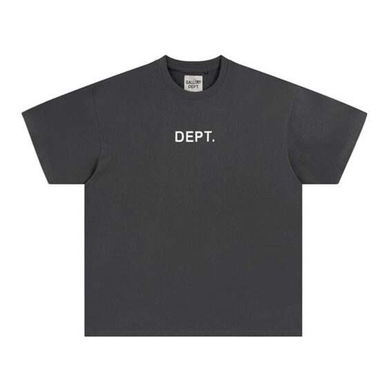 Gray Gallery Dept Los Angeles T-shirt featuring a relaxed fit and logo print on the front.