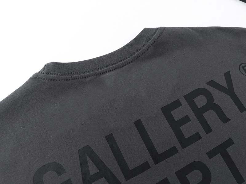 Gray Gallery Dept Los Angeles T-shirt featuring a relaxed fit and bold graphic design on the front.