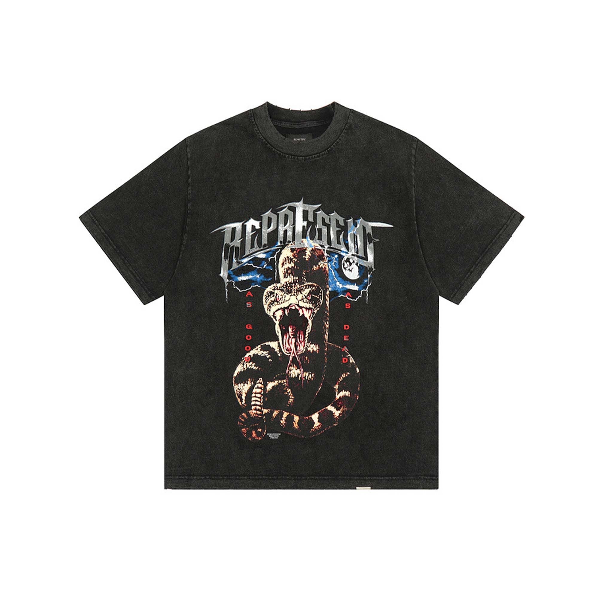 Faded Represent' As Good As Dead Tee t-shirt in a relaxed fit with graphic design on the front.