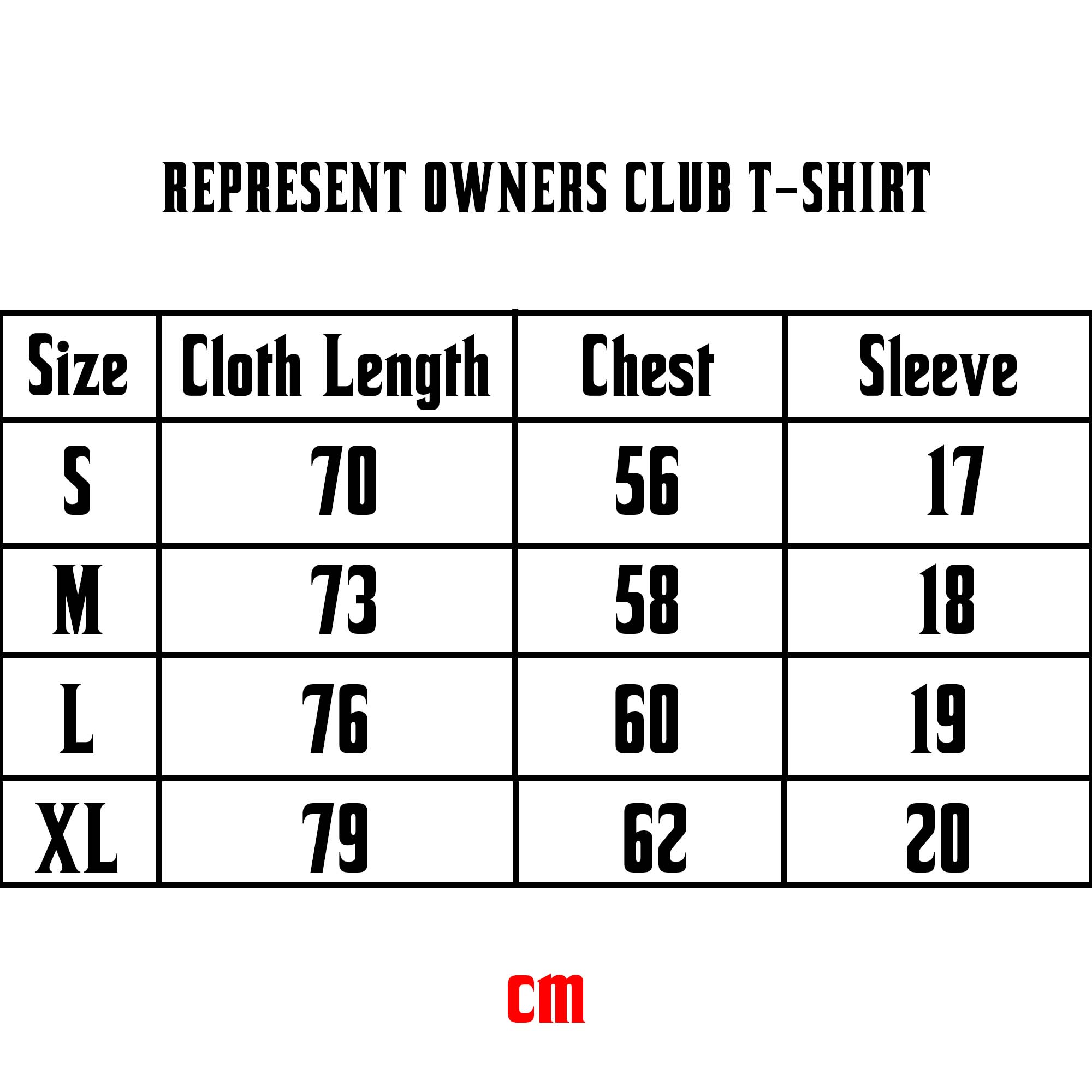 Powder blue REPRESENT OWNERS CLUB T-shirt featuring a simple design, displayed flat on a neutral background.