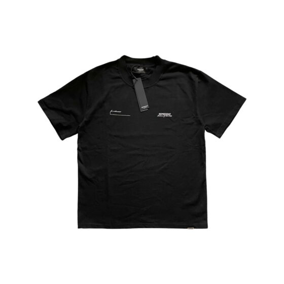 Central ae Patron of the Club T-shirt featuring a bold graphic design on a classic fit black fabric.