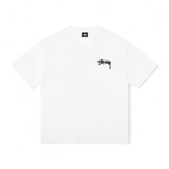 Stussy Fuzzy Dice Tee featuring vibrant graphic print on a comfortable t-shirt in a casual style.