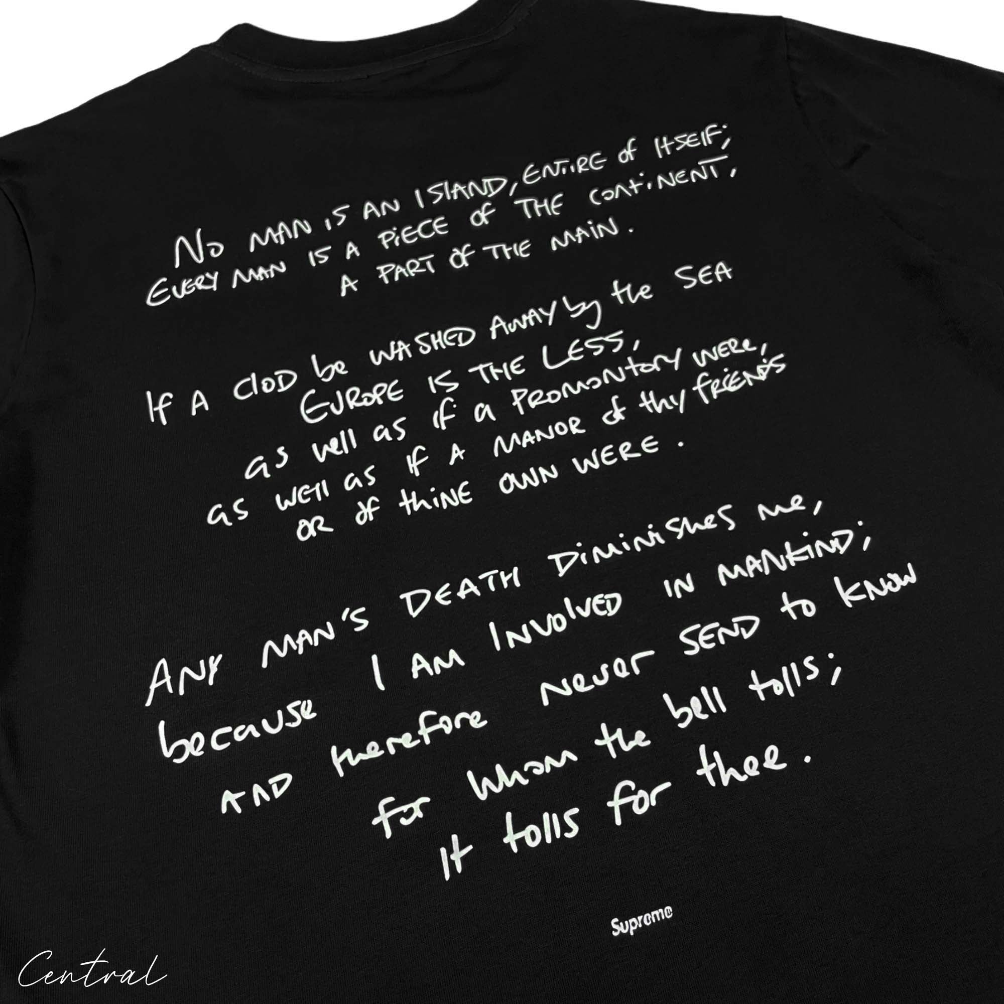 Central AE Sup Corteiz Rules The World Tee in black, featuring a bold graphic design and a relaxed fit.