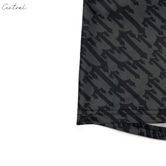 Black and lime Trapstar monogram jersey t-shirt with bold logo design on the front.