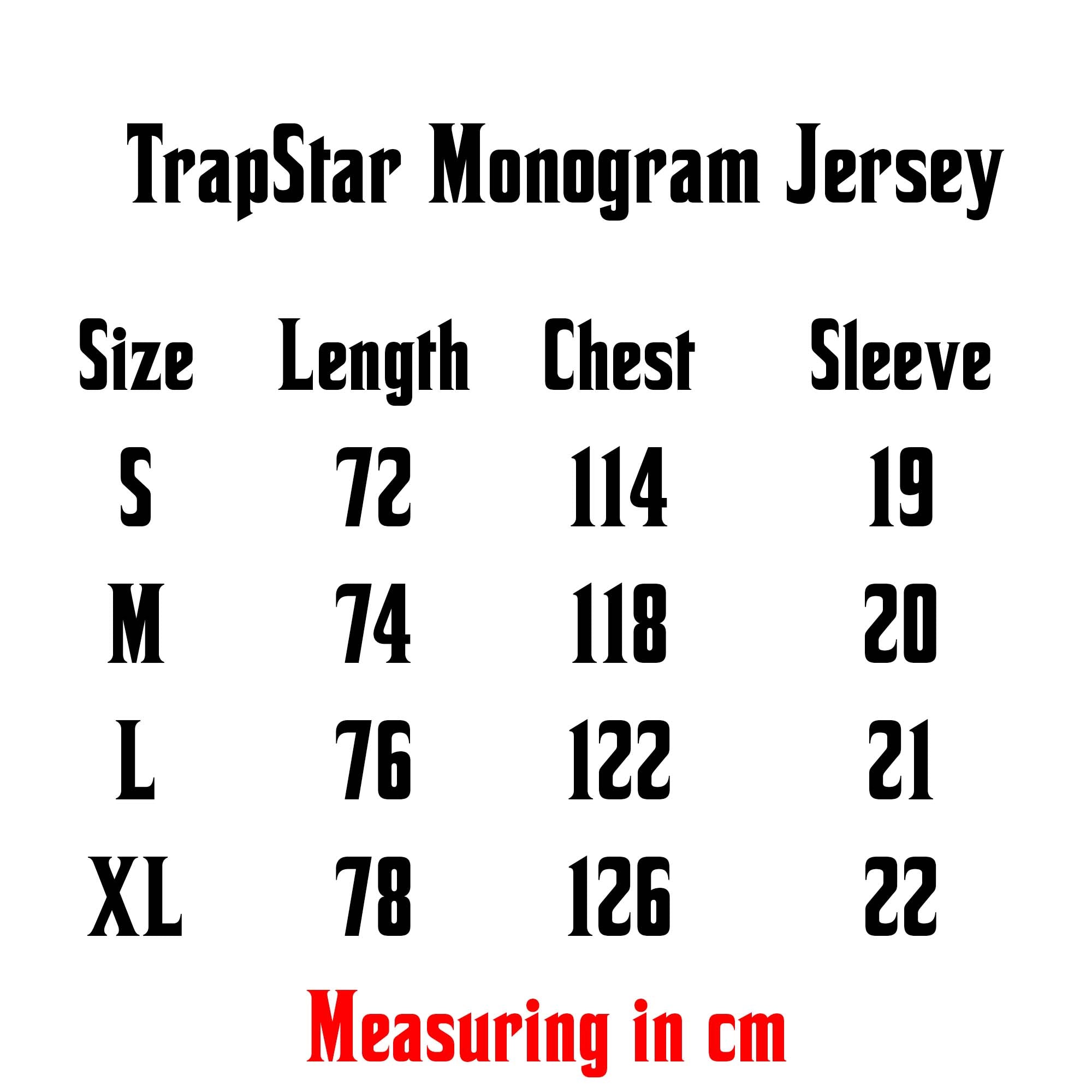 Trapstar Monogram Jersey T-shirt in Ice Blue, featuring a stylish design and unique monogram pattern.