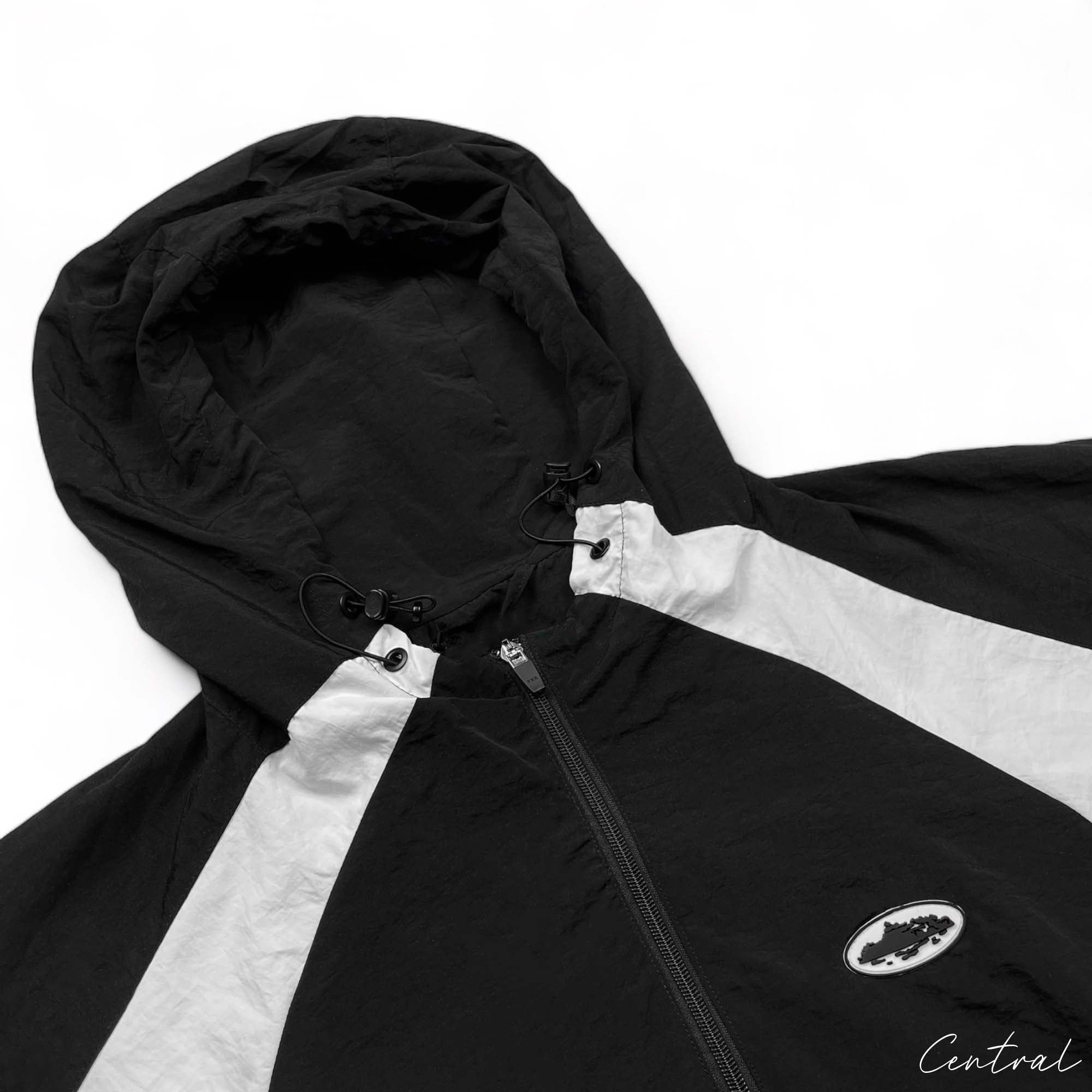 Black Corteiz Spring Hoodie featuring a stylish design and comfortable fit for casual wear.