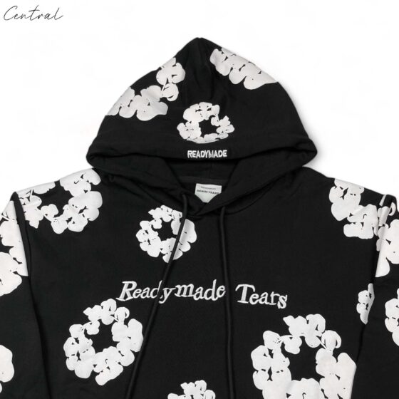Black READYMADE x DENIM TEARS hoodie featuring a relaxed fit and unique graphic designs by central.