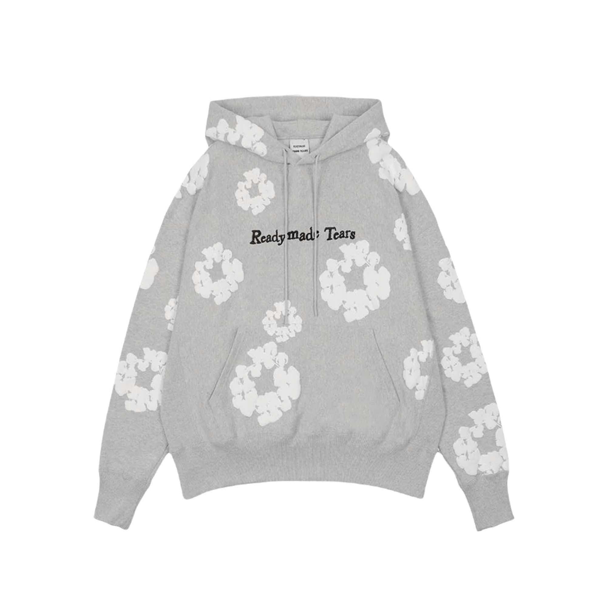 Gray READYMADE x DENIM TEARS hoodie by central featuring a relaxed fit and unique graphic design.