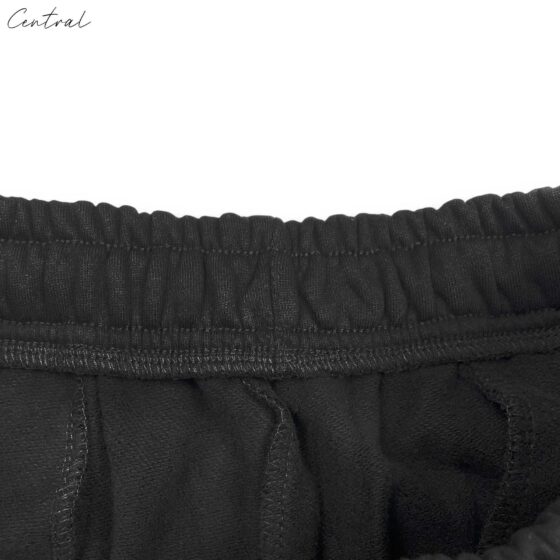 Black READYMADE x DENIM TEARS sweatpants featuring a relaxed fit and central branding detail.