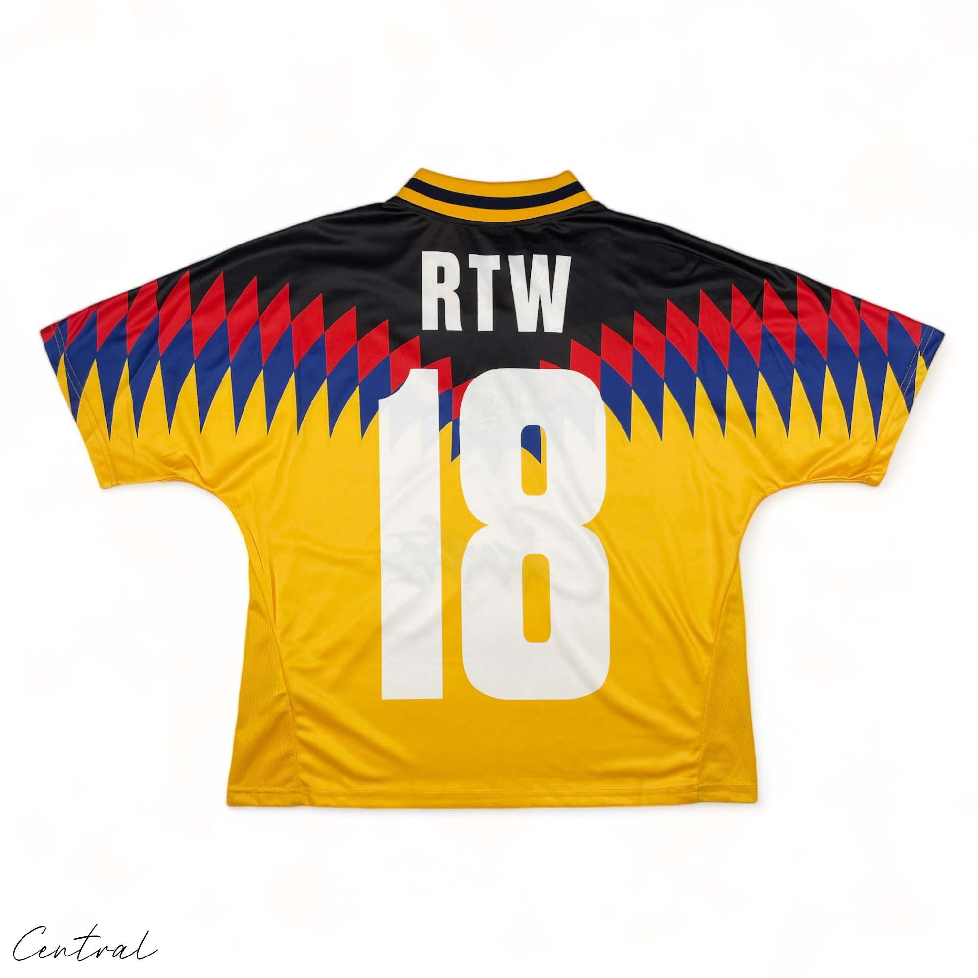Corteiz Club RTW football jersey t-shirt in black with logo and stylish design, perfect for casual wear.
