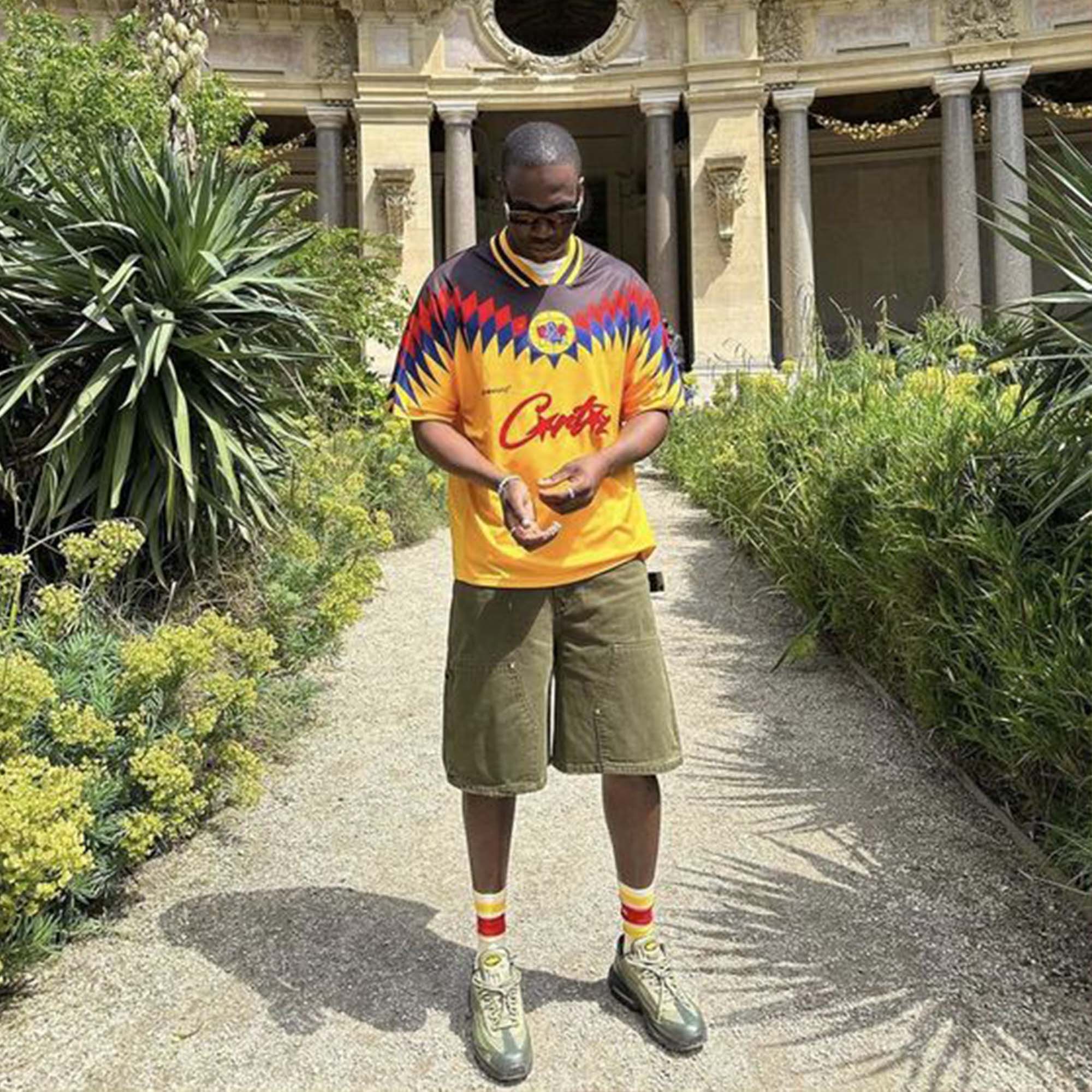 Corteiz Club RTW football jersey t-shirt in vibrant colors with logo, showcasing a sporty design and comfortable fit.