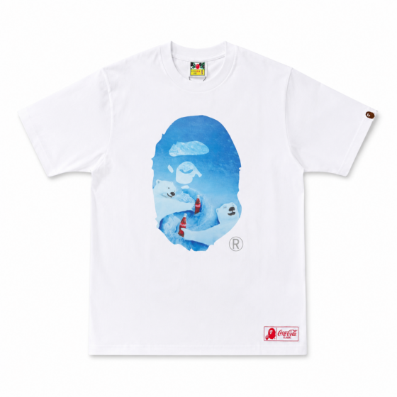 BAPE x Coca-Cola Photo Ape Head Tee White