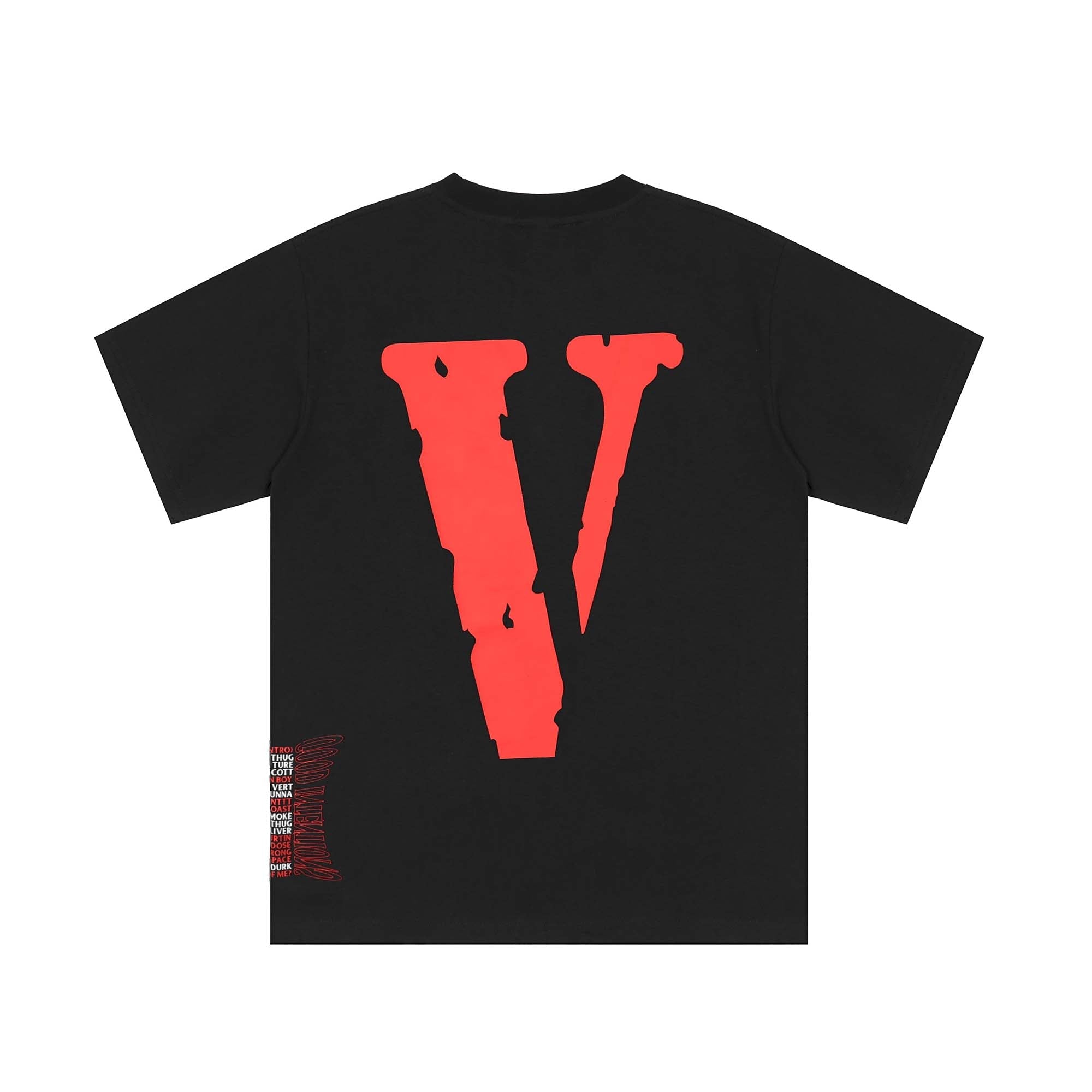 Black Nav x Vlone Good Intentions T-shirt featuring graphic design on front, casual style for everyday wear.