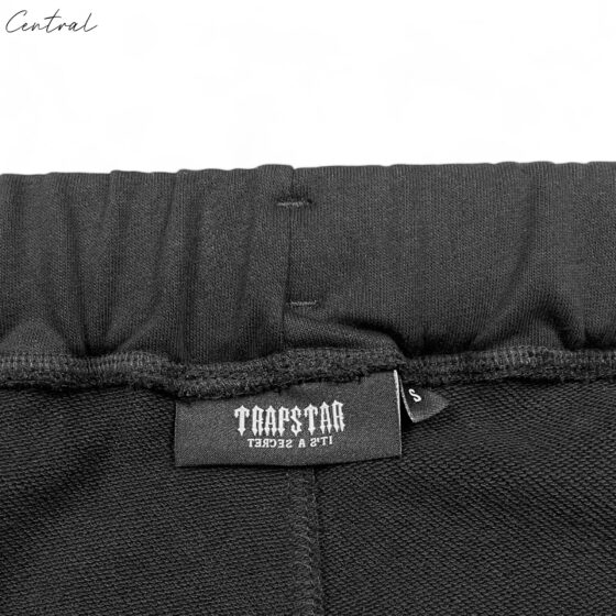 Black and red Trapstar Shooters short set featuring a stylish t-shirt and matching shorts.